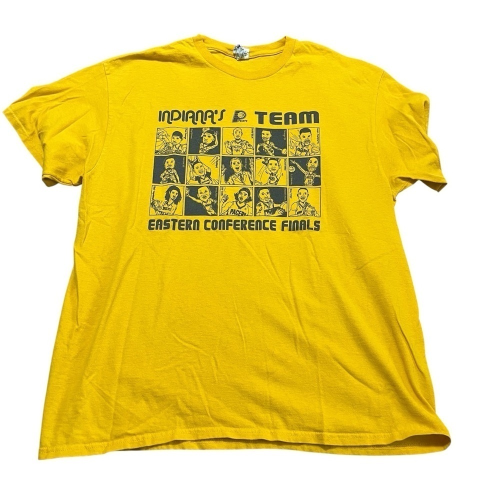2014 Indiana Pacers Playoffs Team Graphic T-Shirt Size XL NBA Finals Basketball